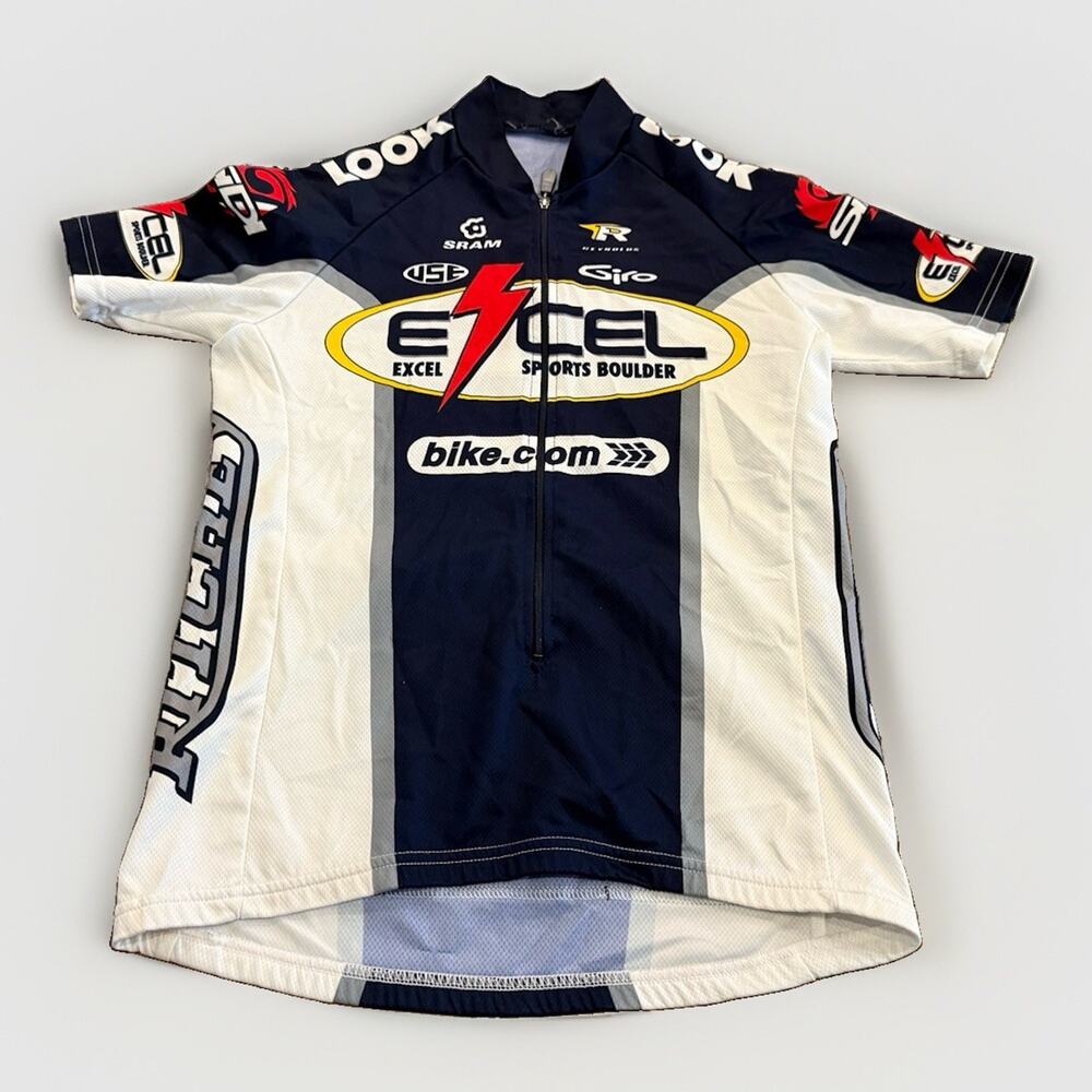 Nalini Mens Navy White Excel Sports Builder 3/4 Zip Cycling Jersey Size S Small